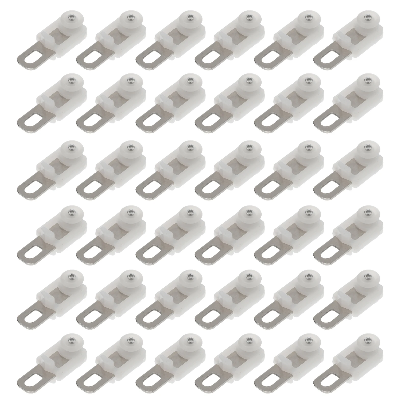 

50pcs Curtain Track Roller Black Heavy Duty Rust Resistant Easy Install Strong Load Bearing Smooth Gliding for Standard Rods