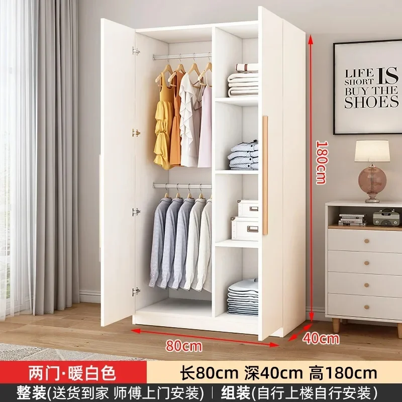 Economical Solid Wood Children's Wardrobe Simple Corner Wardrobe Assembly Bedroom Home Rental Closet Para Ropa Furniture