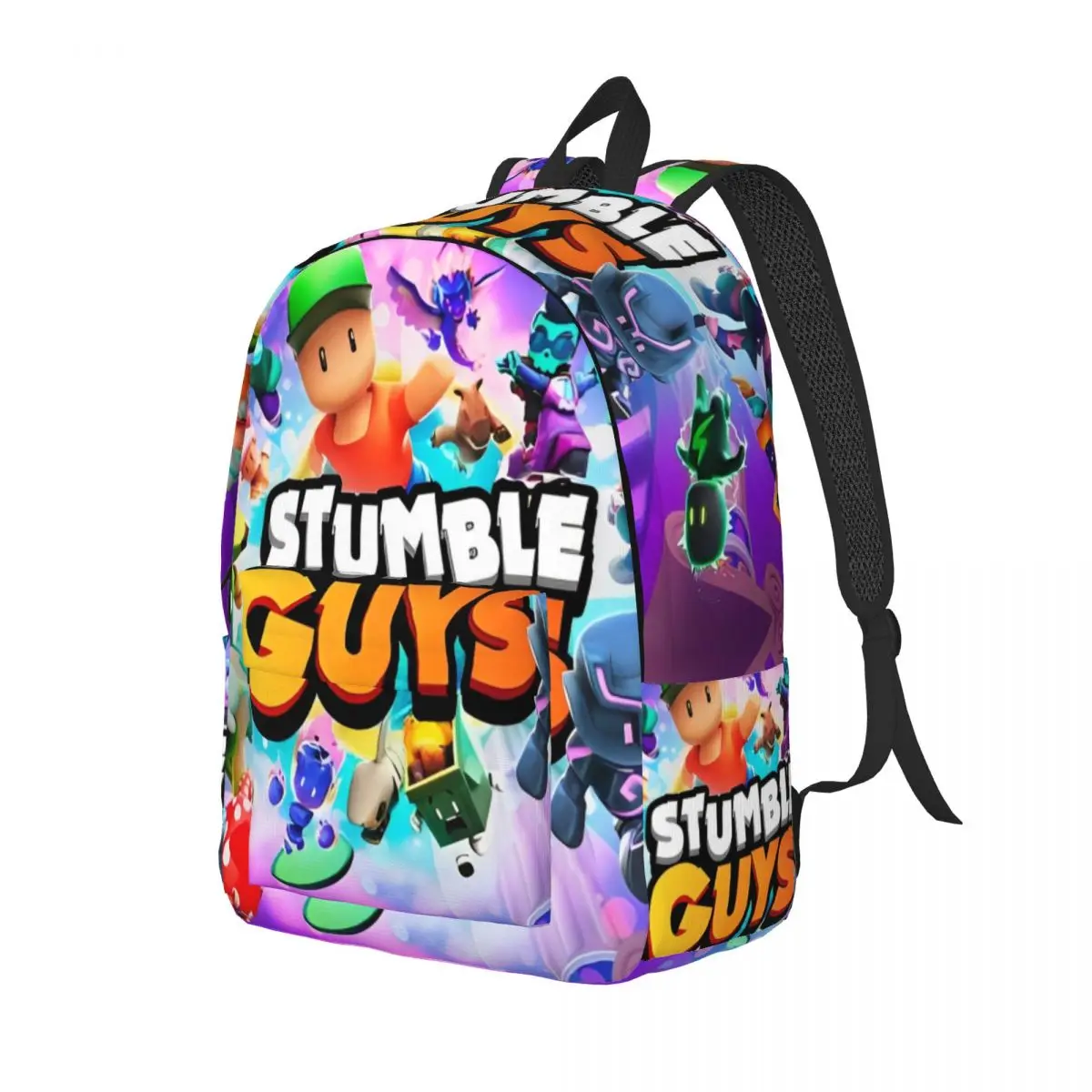 Funny Stumble Guys Game Backpack for Men Women Fashion High School Business Daypack Cartoon College Shoulder Bag with Pocket