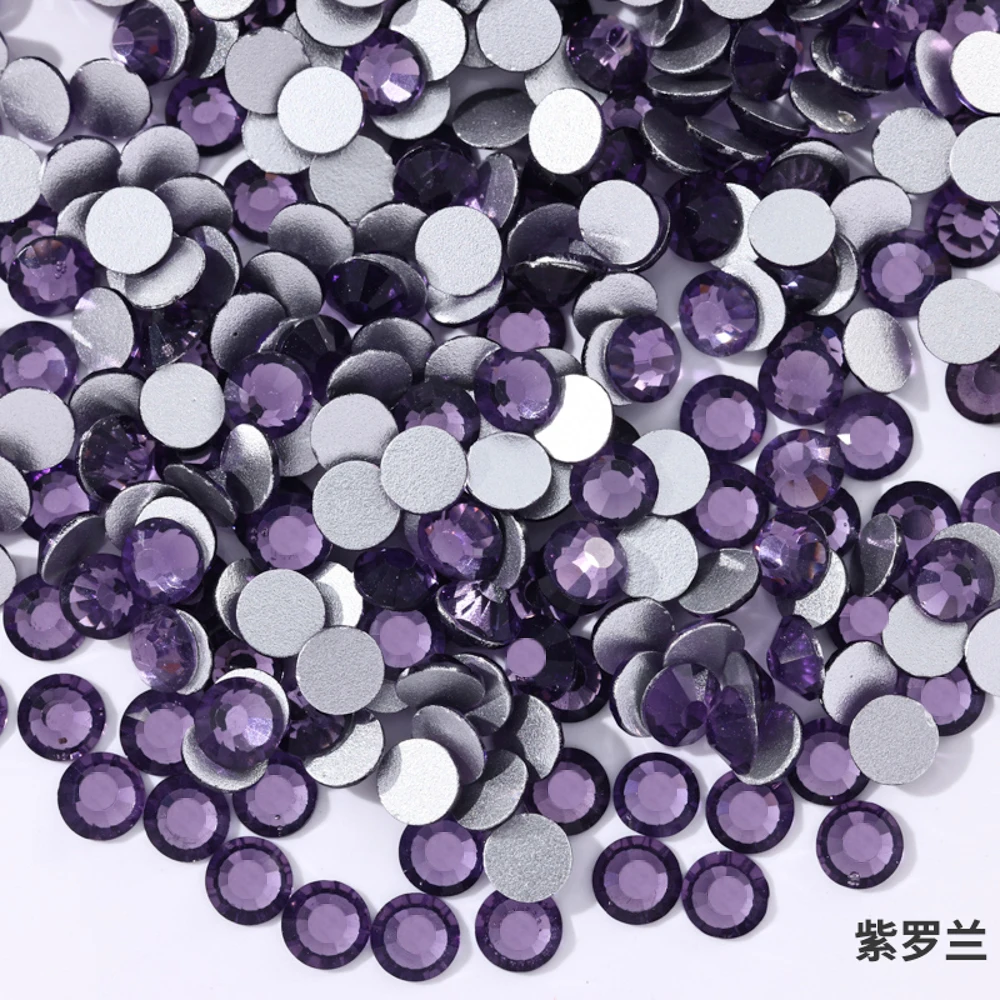 Purple Series Ss3-ss30 Non Hot Fix Rhinestones Flatback Strass Sewing & Fabric Garment Glittering Stones For Diy Decoration