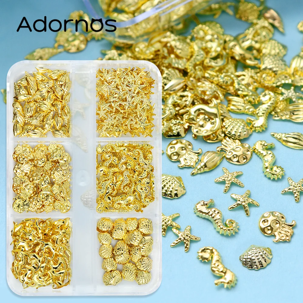 Mixed Metal Rivet Epoxy Resin Filling Tiny Cute Starfish Shell Resin Mold Accessories Beach Earring Keychain Making Supplies DIY