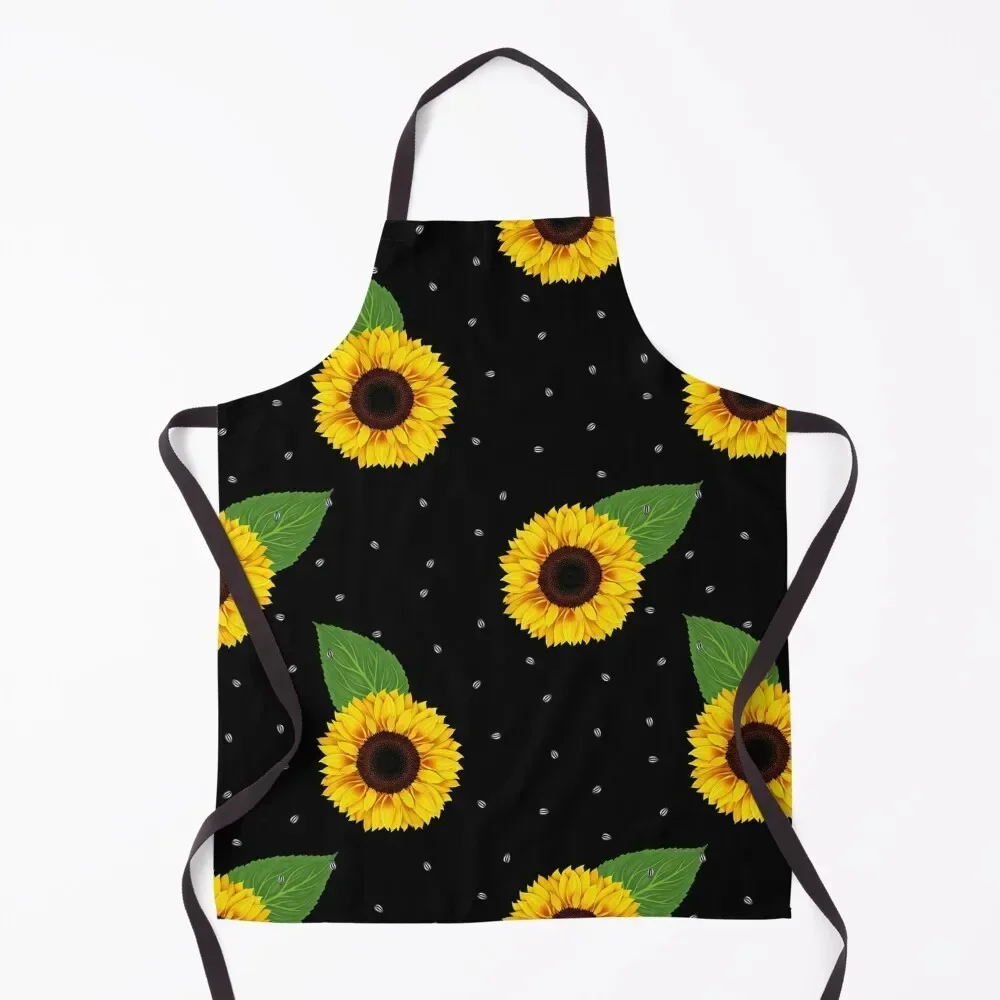 

Sunflowers and seeds Apron home women Bib For Kitchen Art Goods For Home And Kitchen Apron
