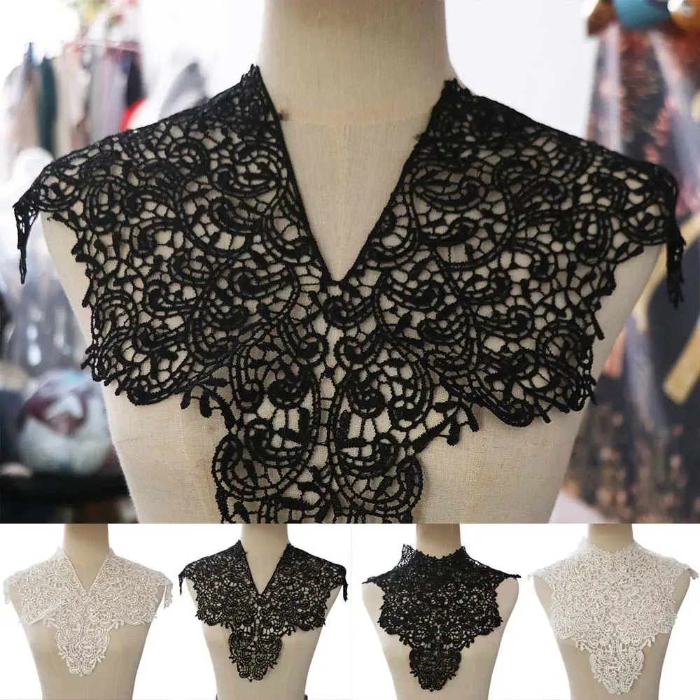 

Elegant Detachable Lace Neckline Embroideried Fabric Collarband Hollow Neckline Hollow Women Neckline Women Clothes