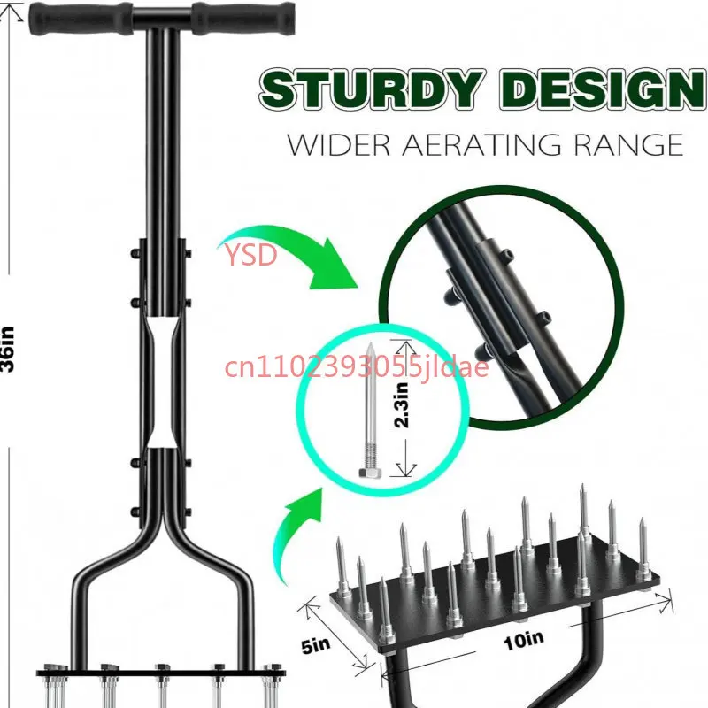 Amazon's new hot-selling manual lawn punching tool, scarifier, outdoor courtyard lawn aerator, earth digger