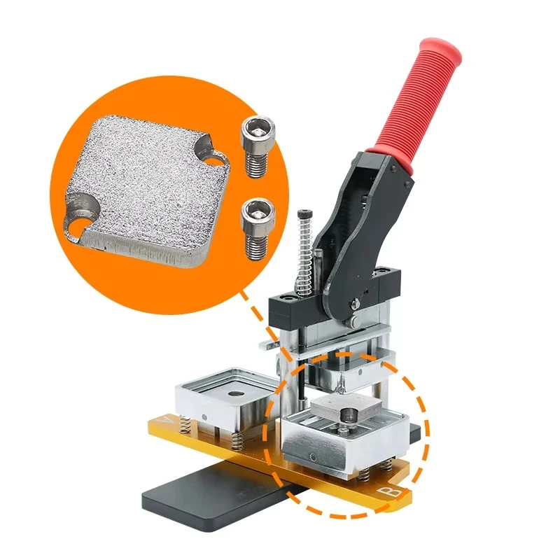 Manual acrylic square button badge making machine