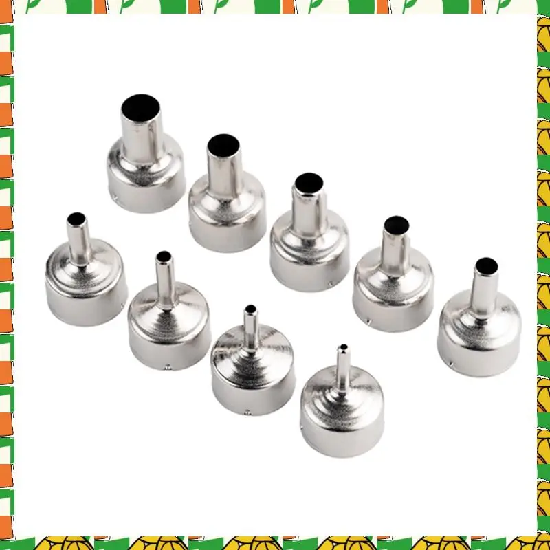 

Professional Tool 9Pcs/Set Welding Nozzle Parts For Hot Air Gun-Tool Different Sizes Nozzles For 8858 8898 858D 8586 Multifuncti