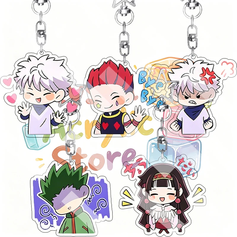 5CM HUNTER Killua Zoldyck Hisoka Gon Freecss Anime Acrylic Keychain Cartoon Backpack Diy Cute Accessory Pendant Charm Ornaments