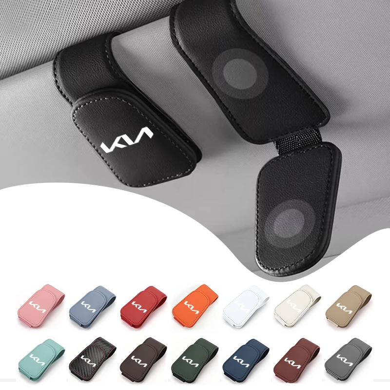 Car Multifunction Sunglasses Holder Glasses Clip Card Ticket clip Storage Clips For KIA Cerato Soul Venga Forte Spectra Sedona