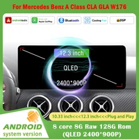 Android OS Auto Carplay pantalla QLED ultrafina para Benz Clase A CLA GLA W176 2012 - 2018 reproductor de Radio Multimedia para coche DSP WiFi