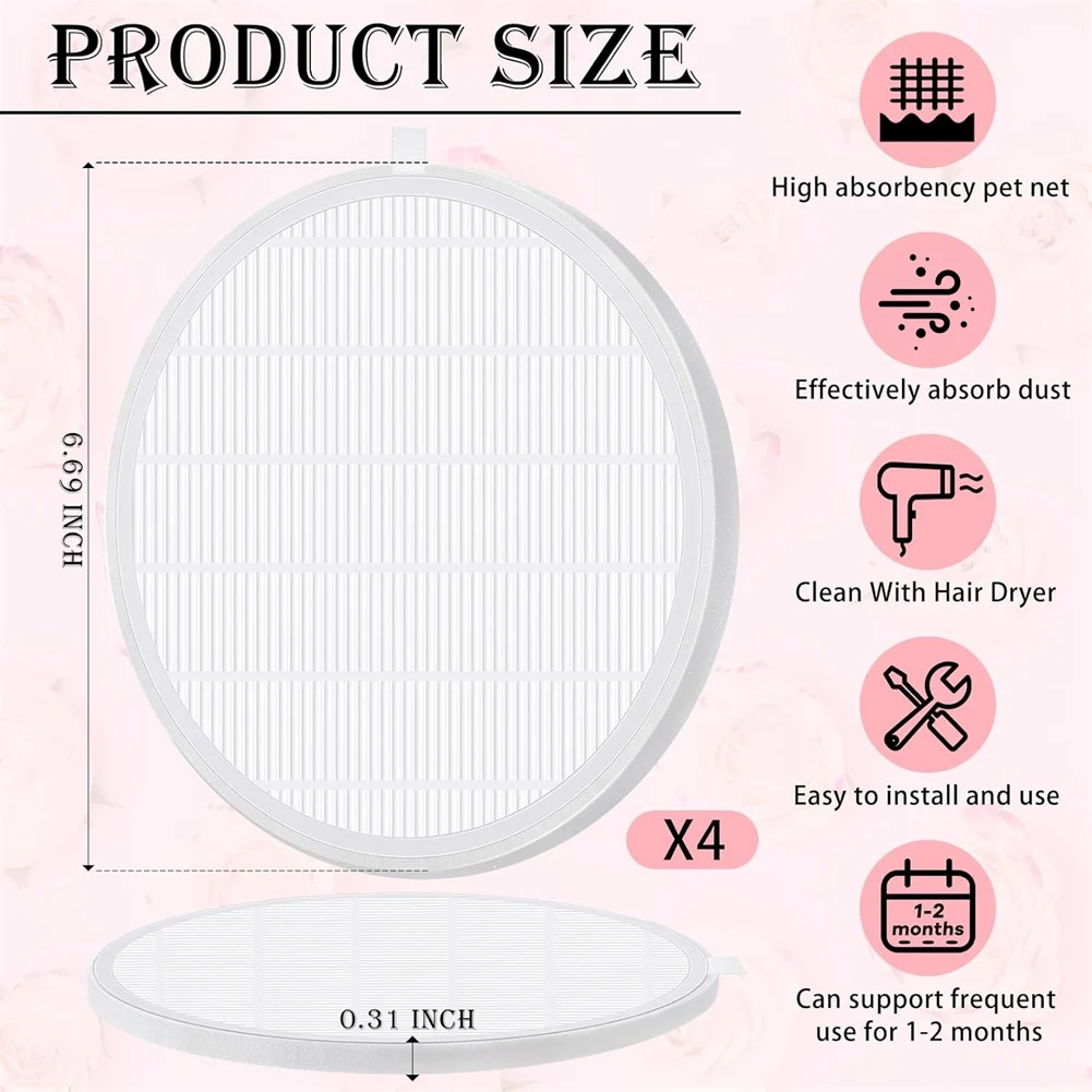 AAA87 4 個ネイル集塵機フィルター交換フィルター再利用可能な集塵機フィルターこぼれないダストフィルターネイル用