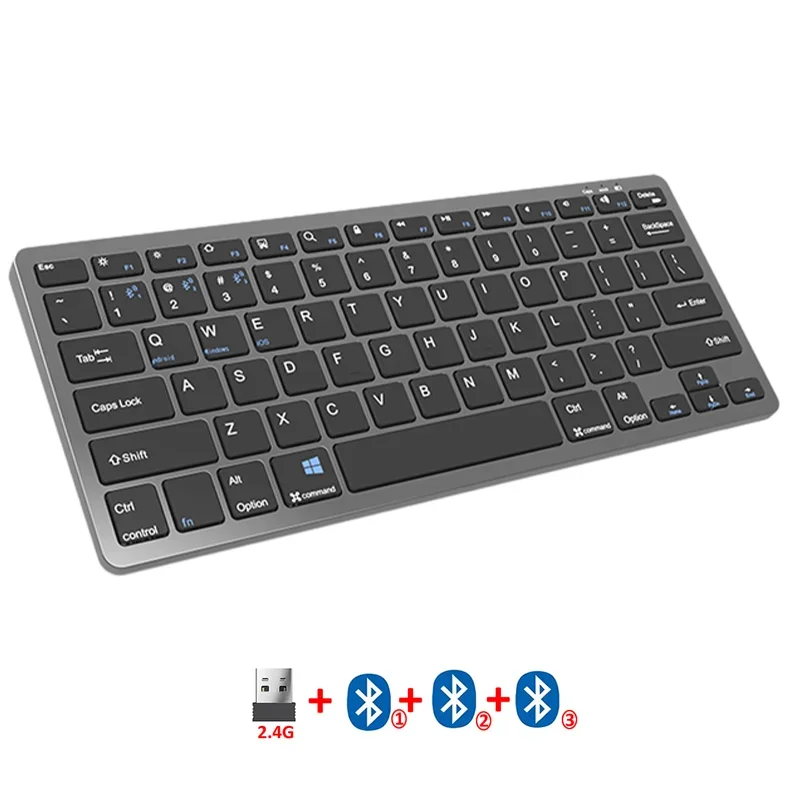 Hebrew/Russia/Korea Bluetooth Keyboard   MacBook Phone Tablet Smart TV Rechargeable Wireless Keyboard