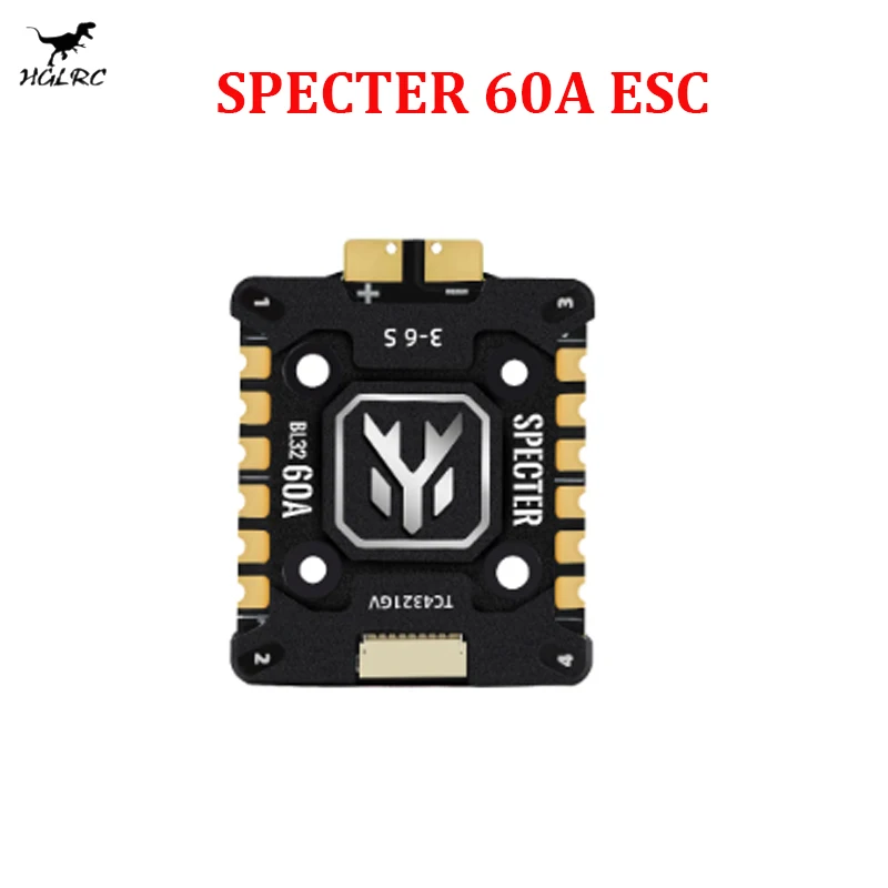 HGLRC SPECTER 60A BL32 4in1 Mini ESC G071 128K Integrated CNC Heat Sink 20X20mm 3-6S for FPV Freestyle Drones DIY Parts