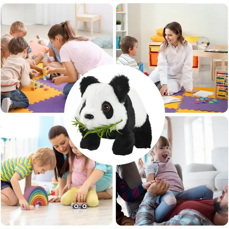 Panda de peluche, juguetes con movimientos de sonido, mascotas electrónicas, juguete de Panda, Panda bailando, juguete interactivo de peluche para niños