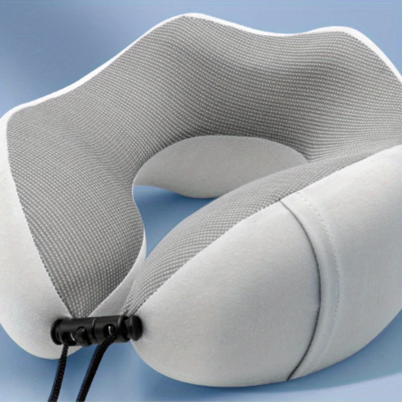 

Memory Foam U-Shaped Travel Neck Pillow, Medium Soft Firmness, Cotton Cover, Ergonomic Cervical Support, Portable Neck Rest for