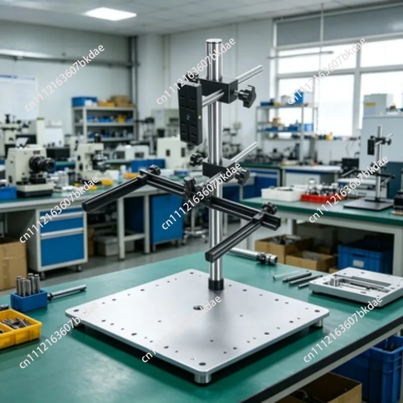 Machine Vision Experiment Test Stand, Industrial Camera Lighting Platform With Leveler & Micro‑Adjustment Fixing Clamp - view 3
