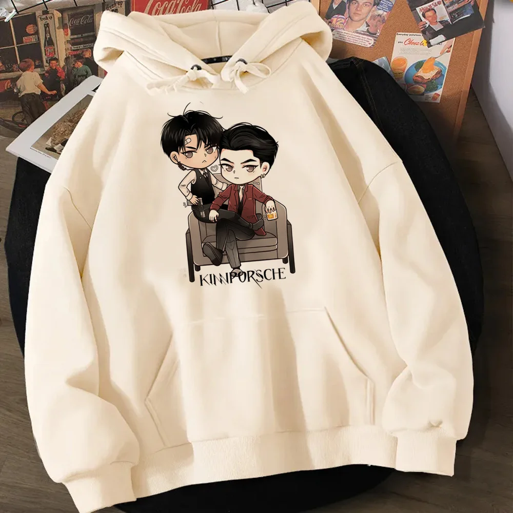 kinnporsche the series hoodies male Korea plus size printed printed men sweatshirts grunge