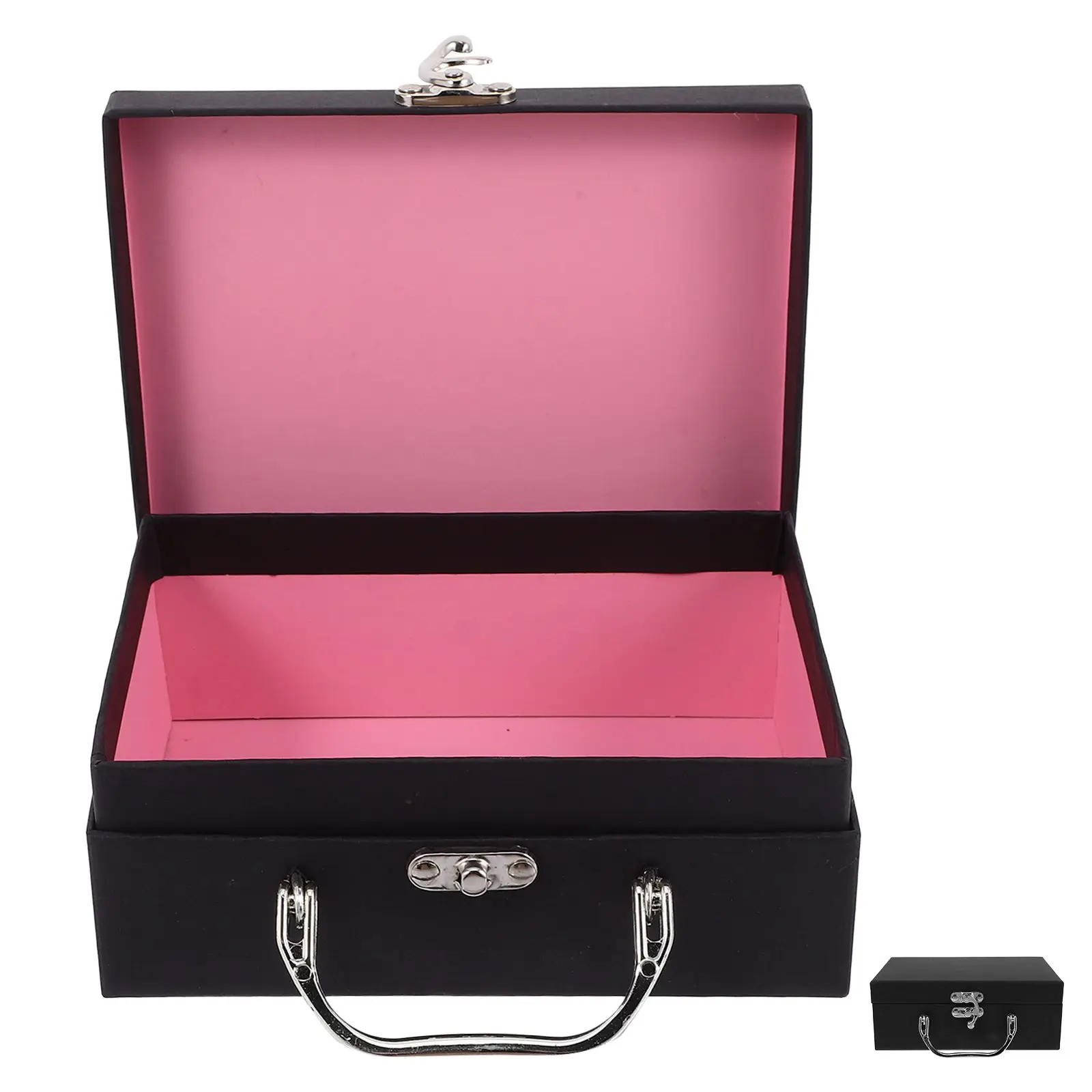

Storage Box Boxes Suitcase Desk Drawer Organizer Paper with Handle Desktop Light Luxury