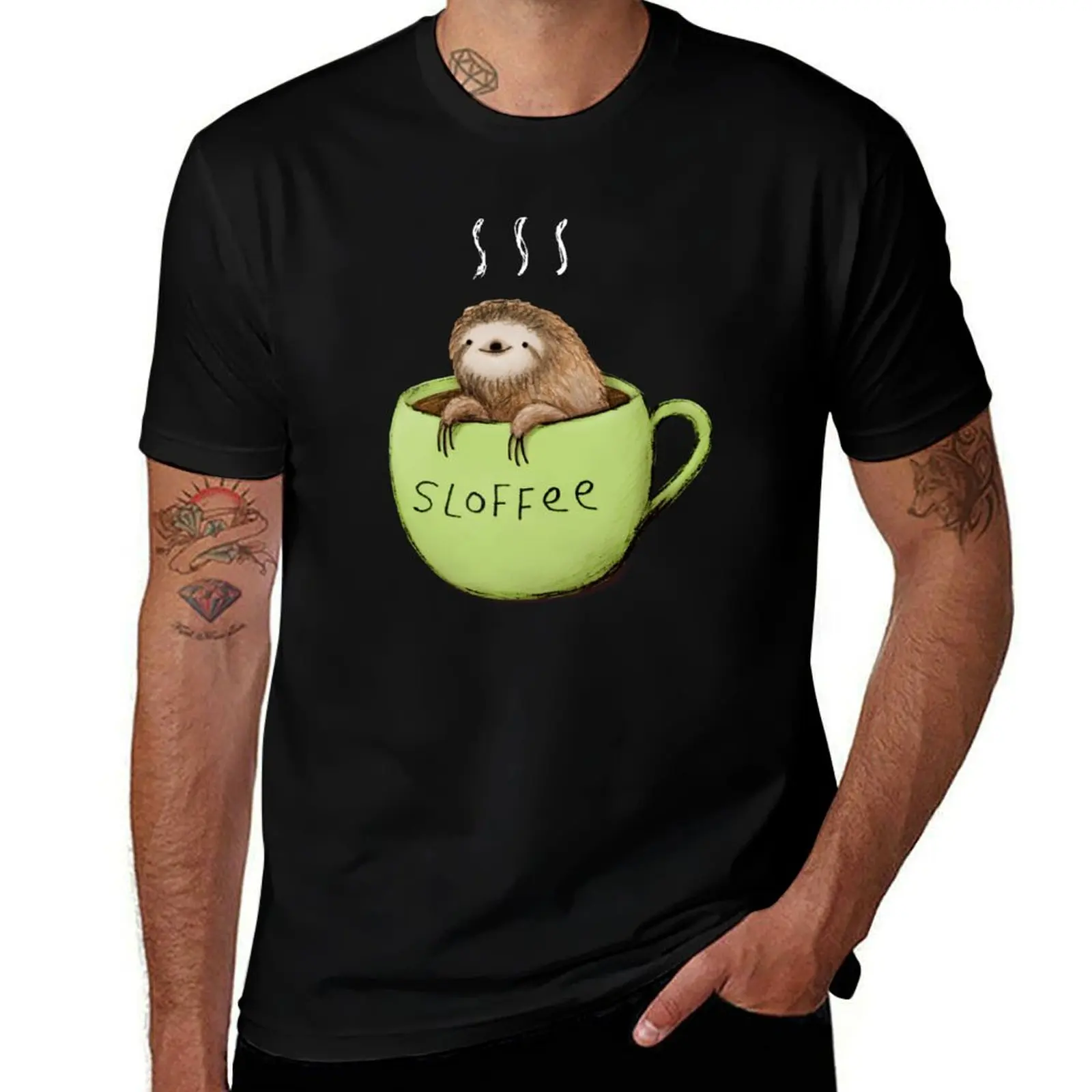 

Sloffee T-Shirt t shirts for man pack cotton t shirt man designer funny t shirts man T-shirt