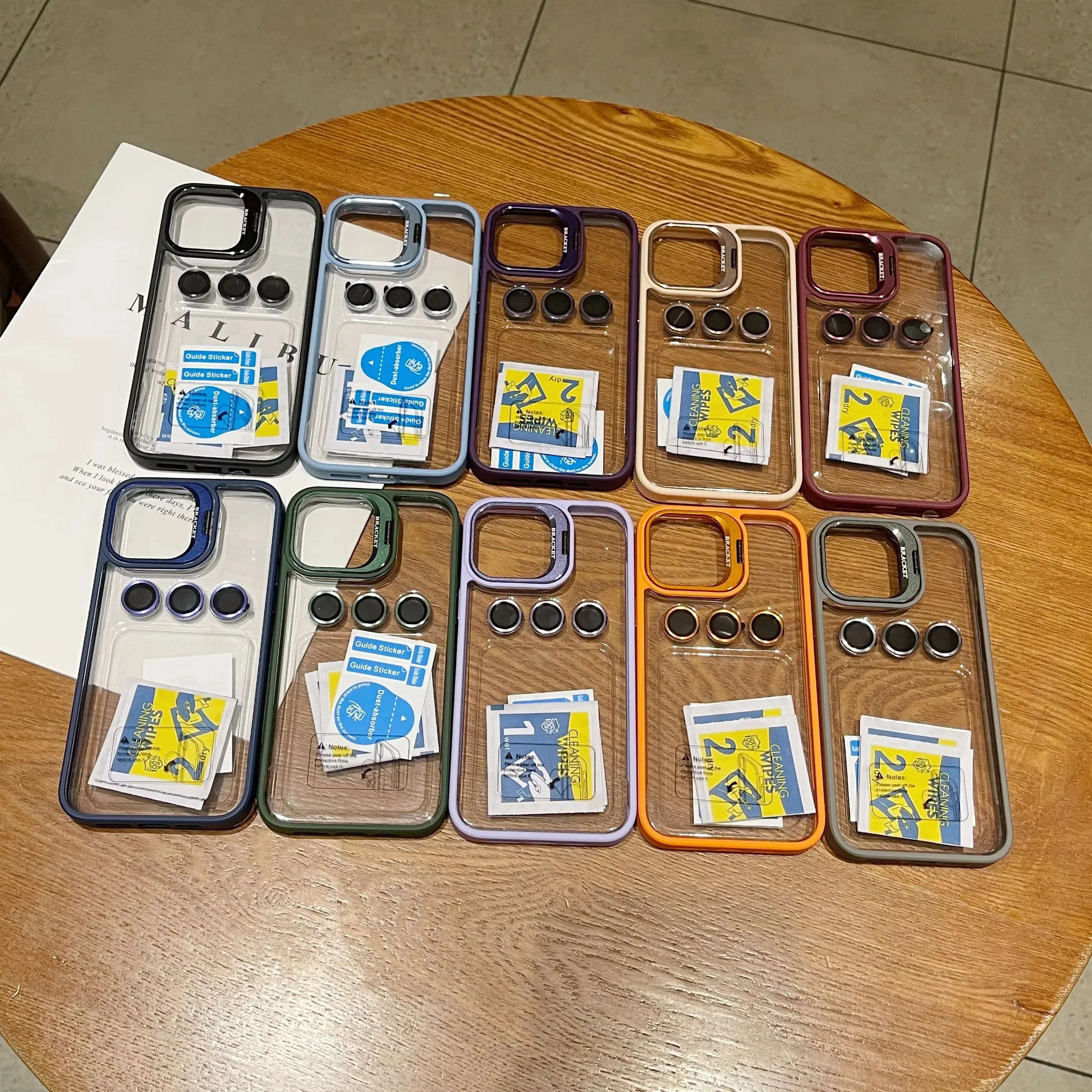 

InvisibleI Holder Metal Stand Phone Case For Iphone 13 11 12 14 15 Pro Max 14 15 Plus For IPHON With Glass Lens Film Phone Cover