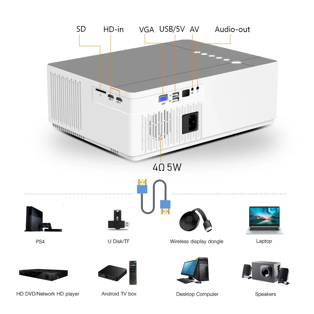 BYINTEK K20 1920*1080P Projectors High Lumens 4K projector New Led Educating-projector Home Theater (40USD Extra for Android)