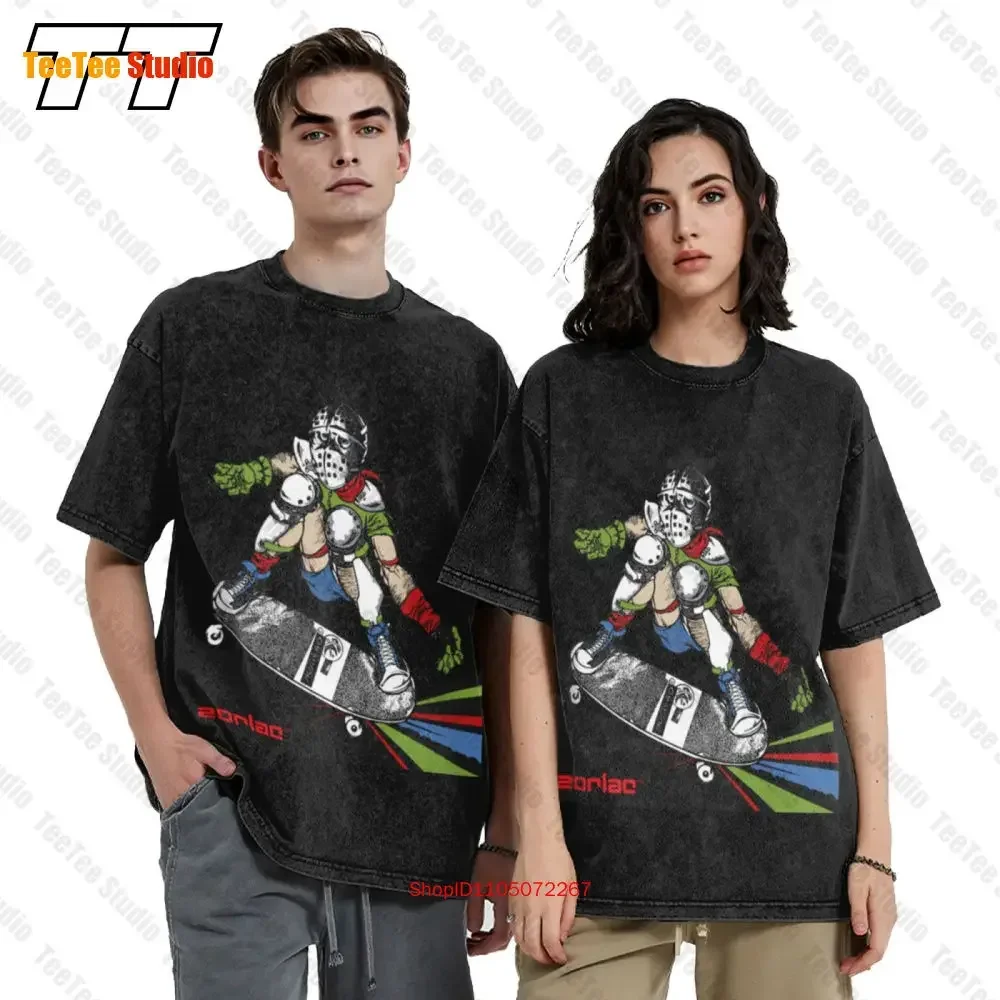 خمر 90S Zorlac لوح التزلج Pushead الفن T خمر المتضخم تي شيرت المحملة 1FB0