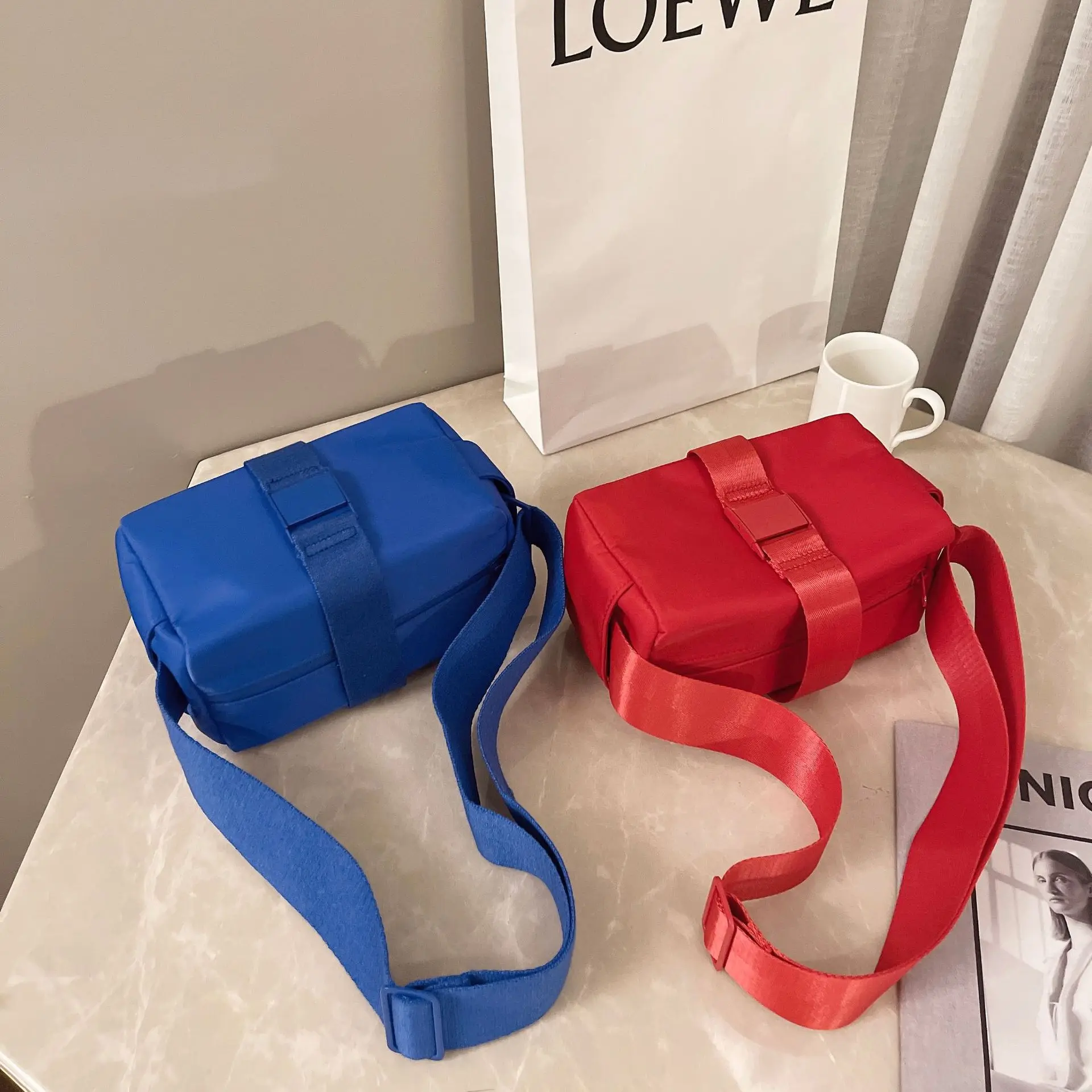 Multicolor Personalized Casual Sport Crossbody Toast pocket Canvas Bag