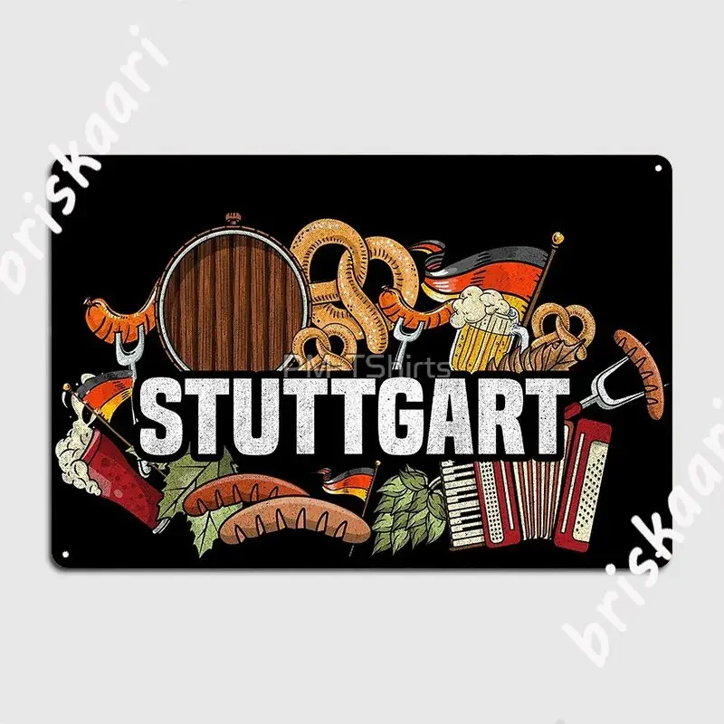 Stuttgart Capital Baden Bcrttemberg Metal Plaque Poster Club Bar Plaques Wall Mural create Tin sign Poster
