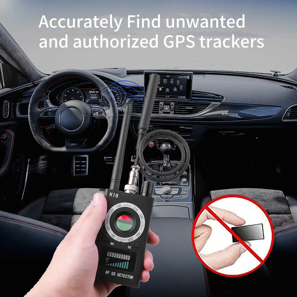 K18 Multi-function Anti Detector Camera GSM Audio Bug Finder GPS Signal Lens RF Locator Tracker Detect Finder Radio Scanner New