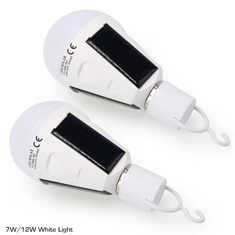 E27 LED Rechargeable Bulb Light 7W 12W 1200mAh Portable Night Light Flicker-Free Courtyard Outdoor Bulb Power Failure Emergency
