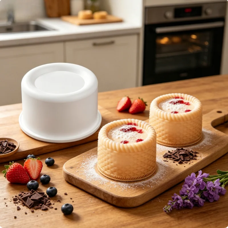 1pc Basket Shaped Woven Texture Silicone Cake Mold Non Stick Easy Demold For Chocolate Cakes Fun Party Baking Tool