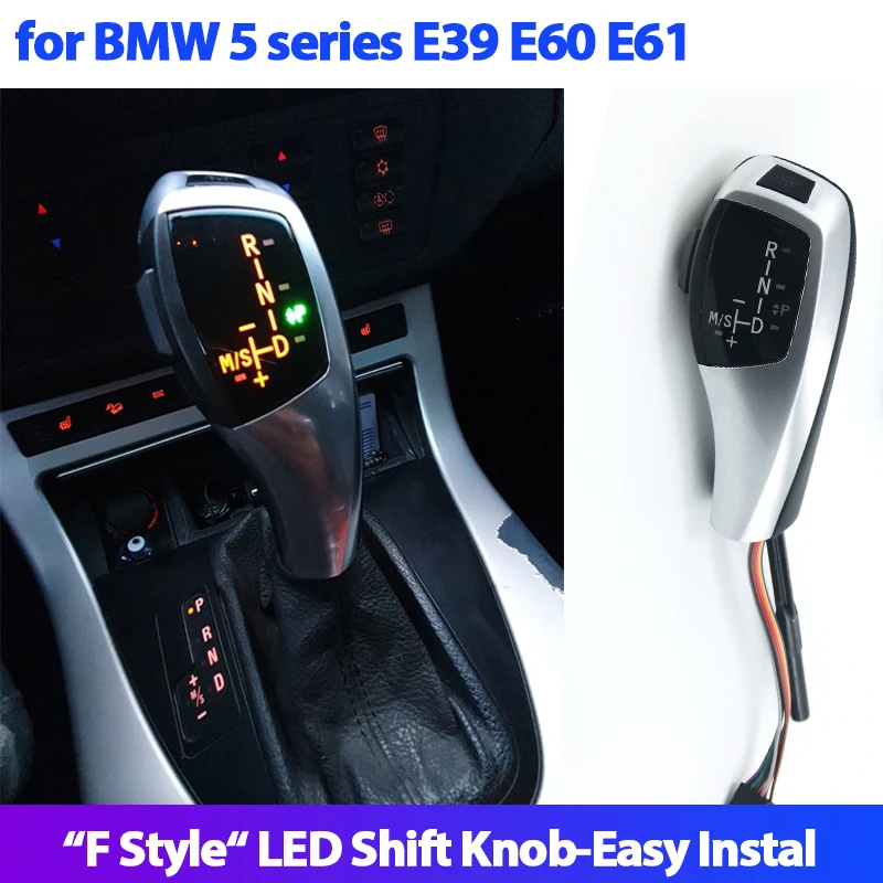 LED Gear Shift Knob Automatic Gear Shifter Lever Handle for BMW 5 series E39 E60 E61 520i 523i 525i 528i 530i 535i 540i M5