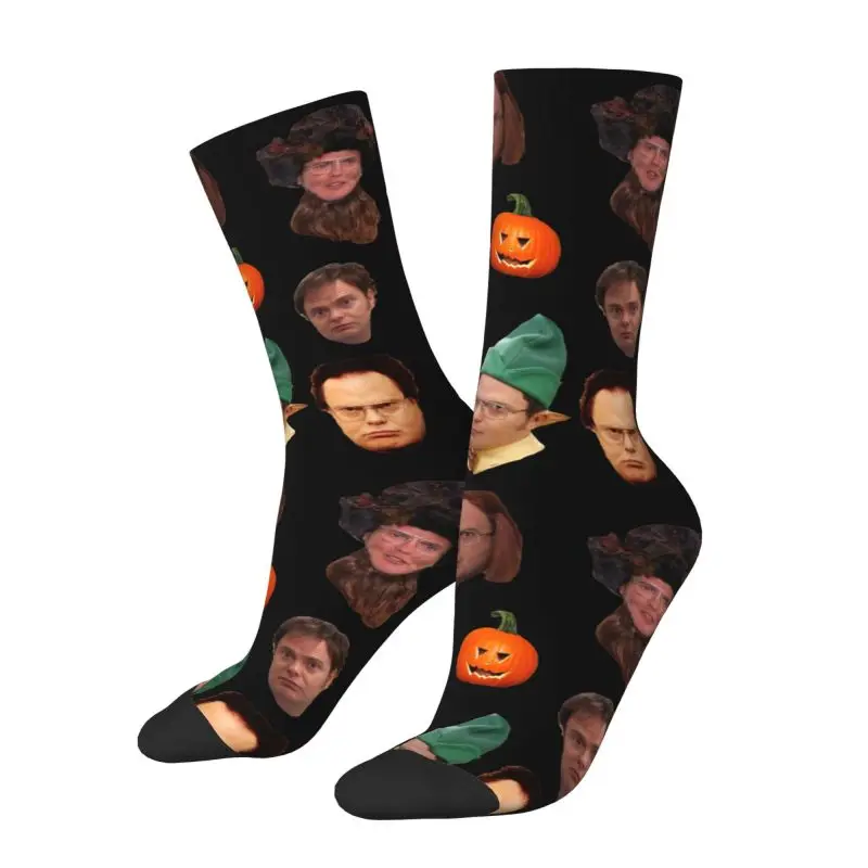 Dwight Schrute In Disguise Men Women Crew Socks Unisex Cute 3D Printing The Office TV Dress Socks