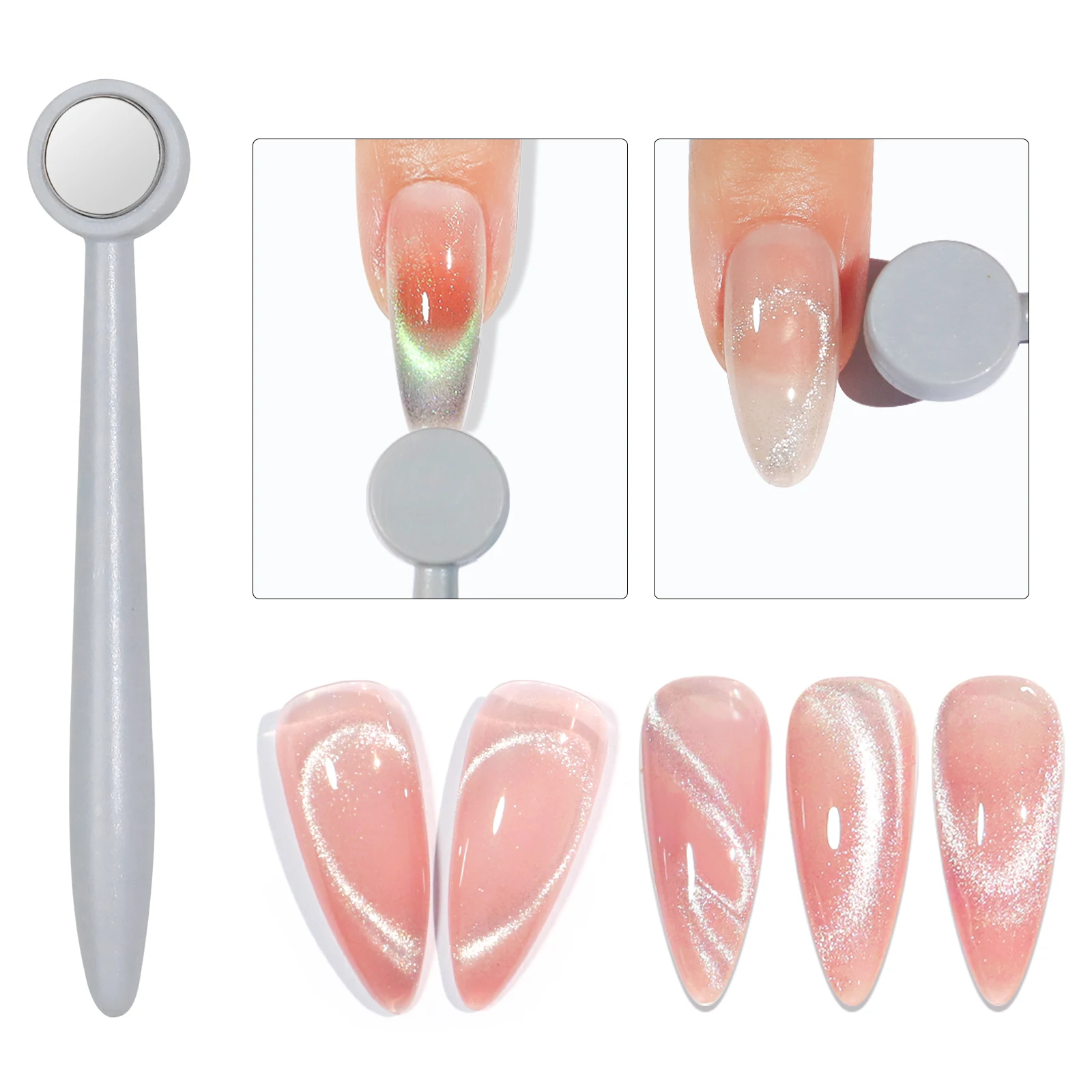 Ensemble d'aimants pour ongles œil de chat, outils de bâton magnétique pour Nail Art, blocs magnétiques pour effet de vernis Gel, Kit d'accessoires pour Nail Art, 14 pièces