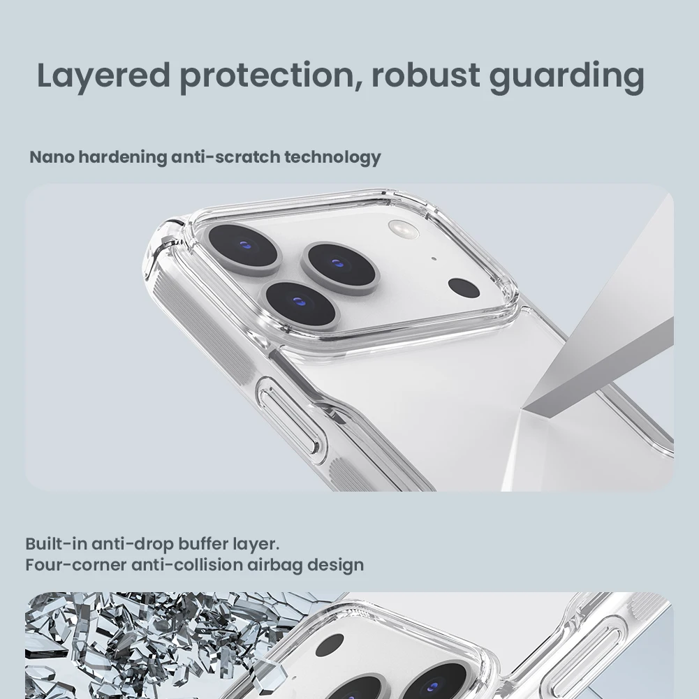 NILLKIN Schutzhülle für iPhone 18 Pro MAX, Nature Pro, passgenaue Hülle, transparente Schutzhülle für iPhone 17 Pro Max/18 Pro Max – Detail 7