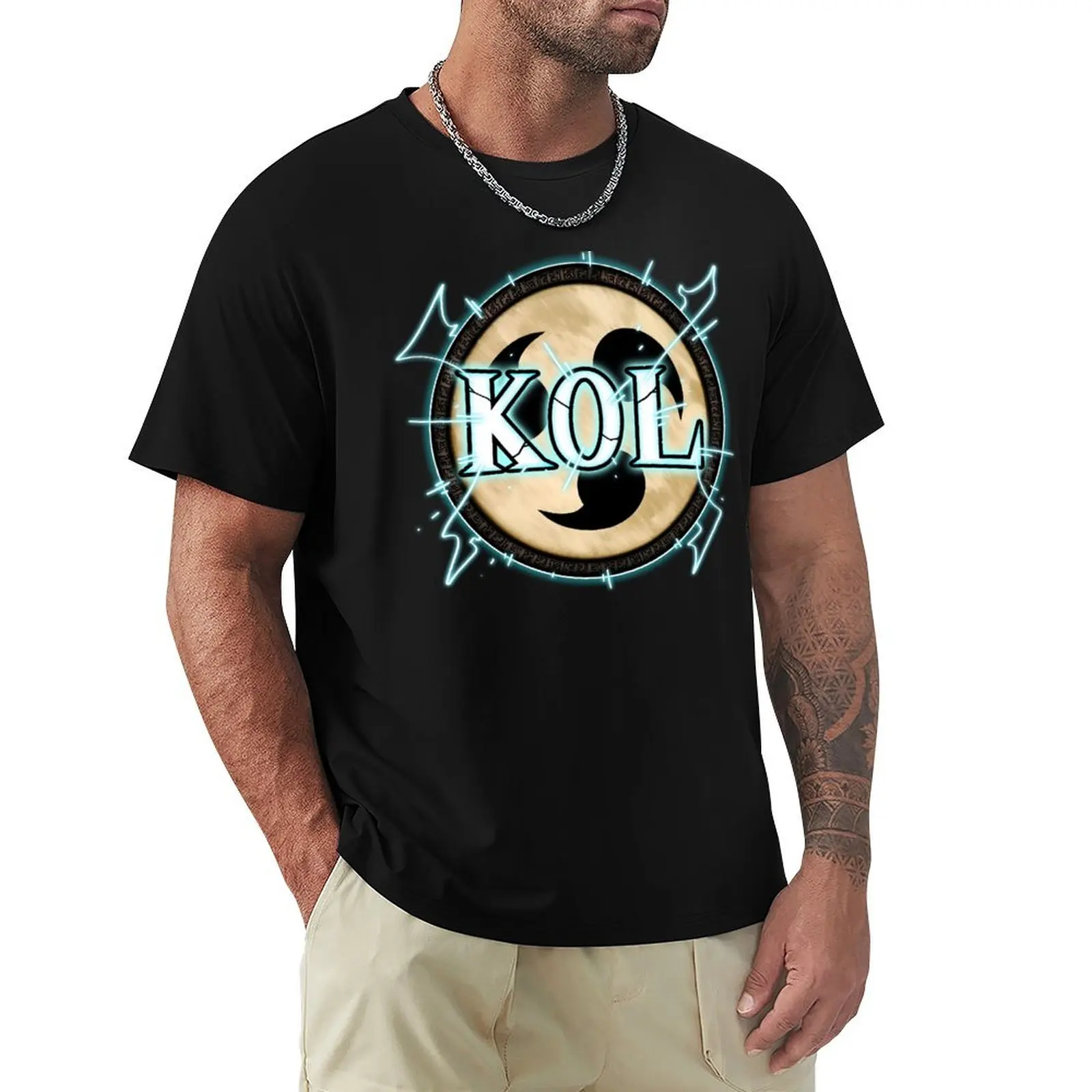 

KOL DRUM AND RUNES LOGO T-Shirt Non-Shrink Basic Cotton T-Shirt