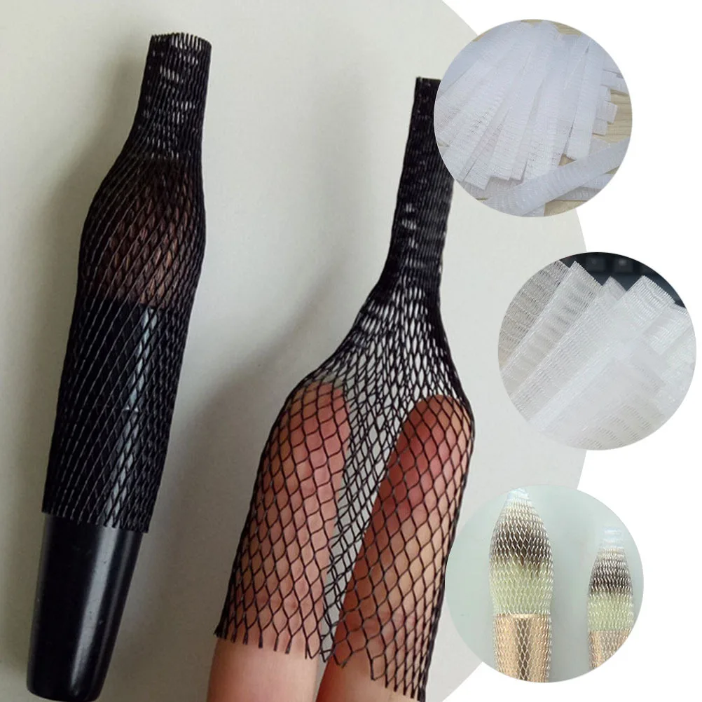 100pcs Makeup Brush Mesh Cover Premium Pe Expandable Protective Covers For Makeup Brushes Keep Shape Durable Tool Accessory