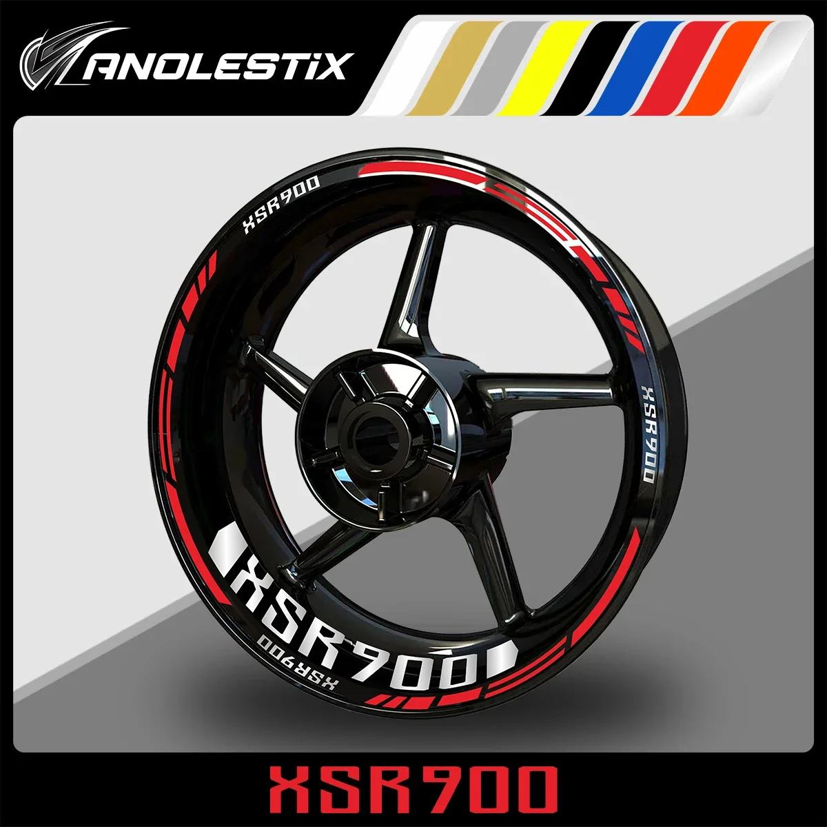 AnoleStix Reflective Motorcycle Wheel Sticker Hub Decal Rim Stripe Tape For YAMAHA XSR 900 XSR900