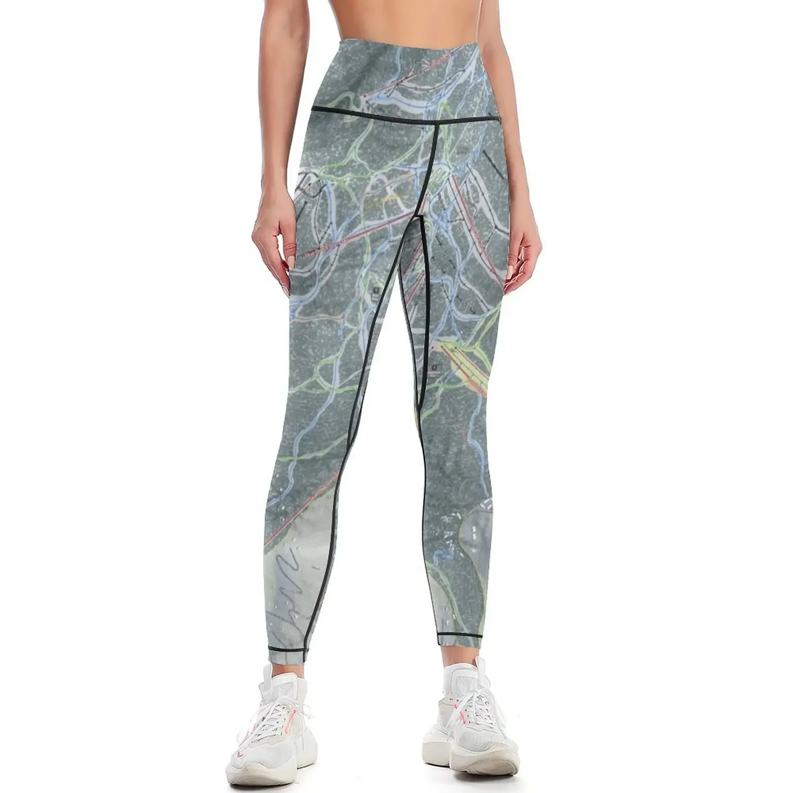 

Killington Resort Trail Map Leggings push up legging Women's pants Womens Leggings