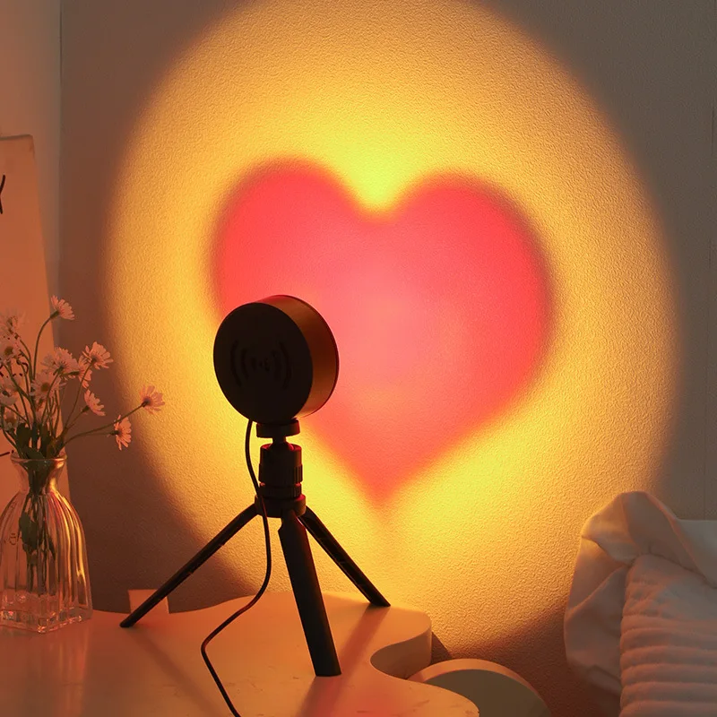 

Love Sunset Atmosphere Projection Lamp Bedroom Online Celebrity Sunset Photo Ins Girl 5W and Below Nightlight Led Lights Gift