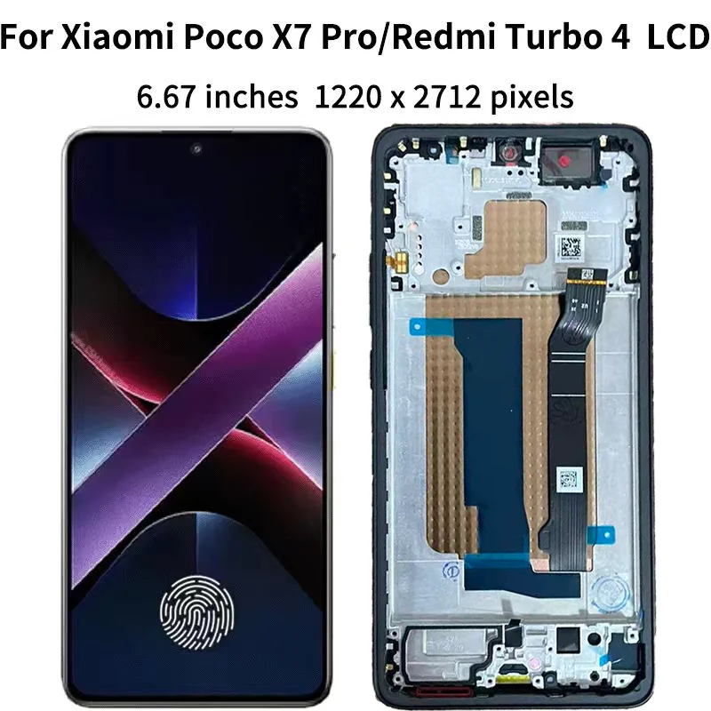 6.67"AMOLED For Xiaomi Poco X7 Pro LCD Display Touch Screen Digitizer For Poco X7Pro 2412DPC0AG 2412DPC0AI Display Screen image 3