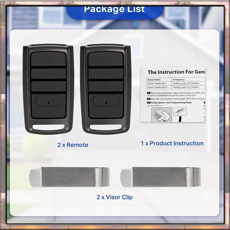 BAAZ HOT O3T-BX O3T-A 315/390MHZ Dual Frequency , Door Garage Opener Remote,For Overhead Door Codedodger/Genie Intellicode