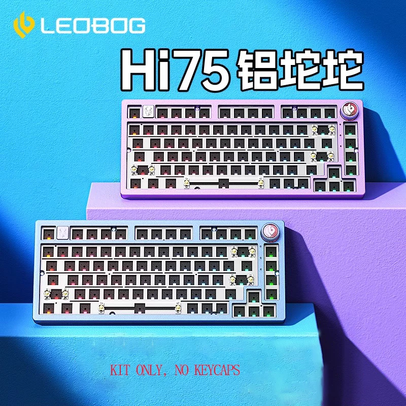 

LEOBOG Hi75 Mechanical Keyboard Aluminum Kits Multifunctional Knob Hot Swap Wired Gaming Keyboard RGB Gasket Pc Gamer Mac Office