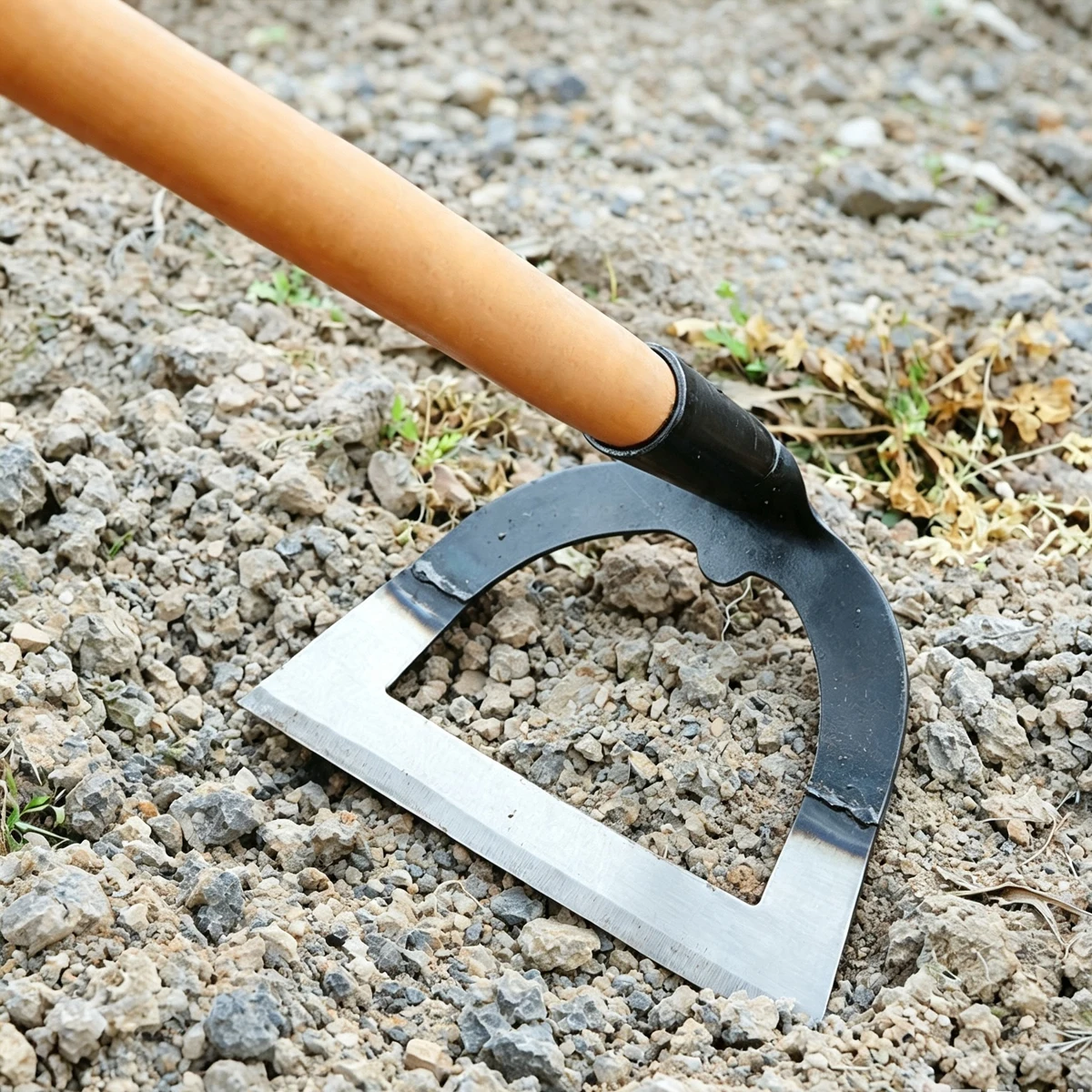 Gardening Tools Drawing - 전문가용 속이 빈 제초괭이, 나무 손잡이,
