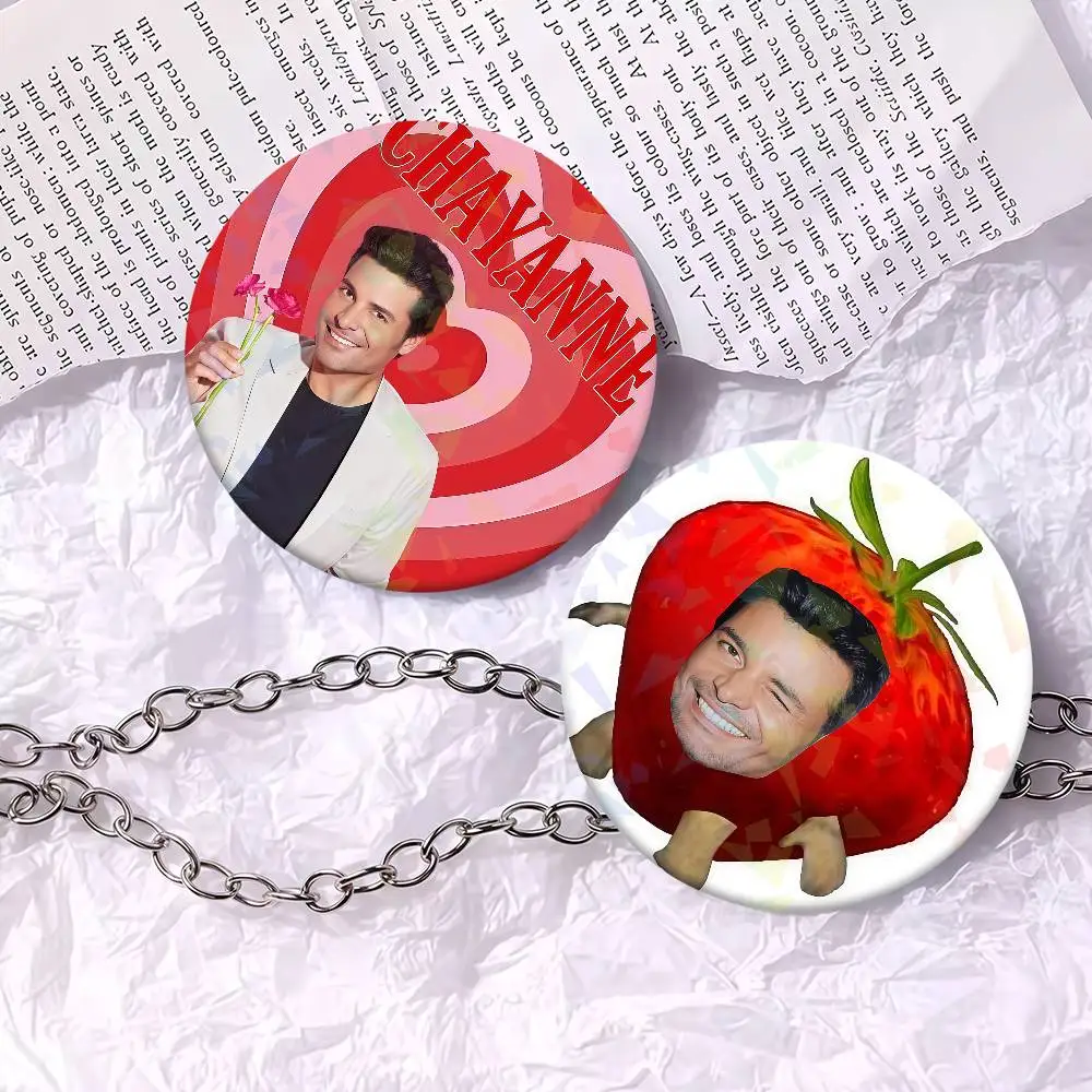 Funny C-Chayanne Bailemos Otra Vez Singer meme Badges Soft Button Pin Bright Printed Icon GiftFriends BadgeBrooch LapelPin Metal
