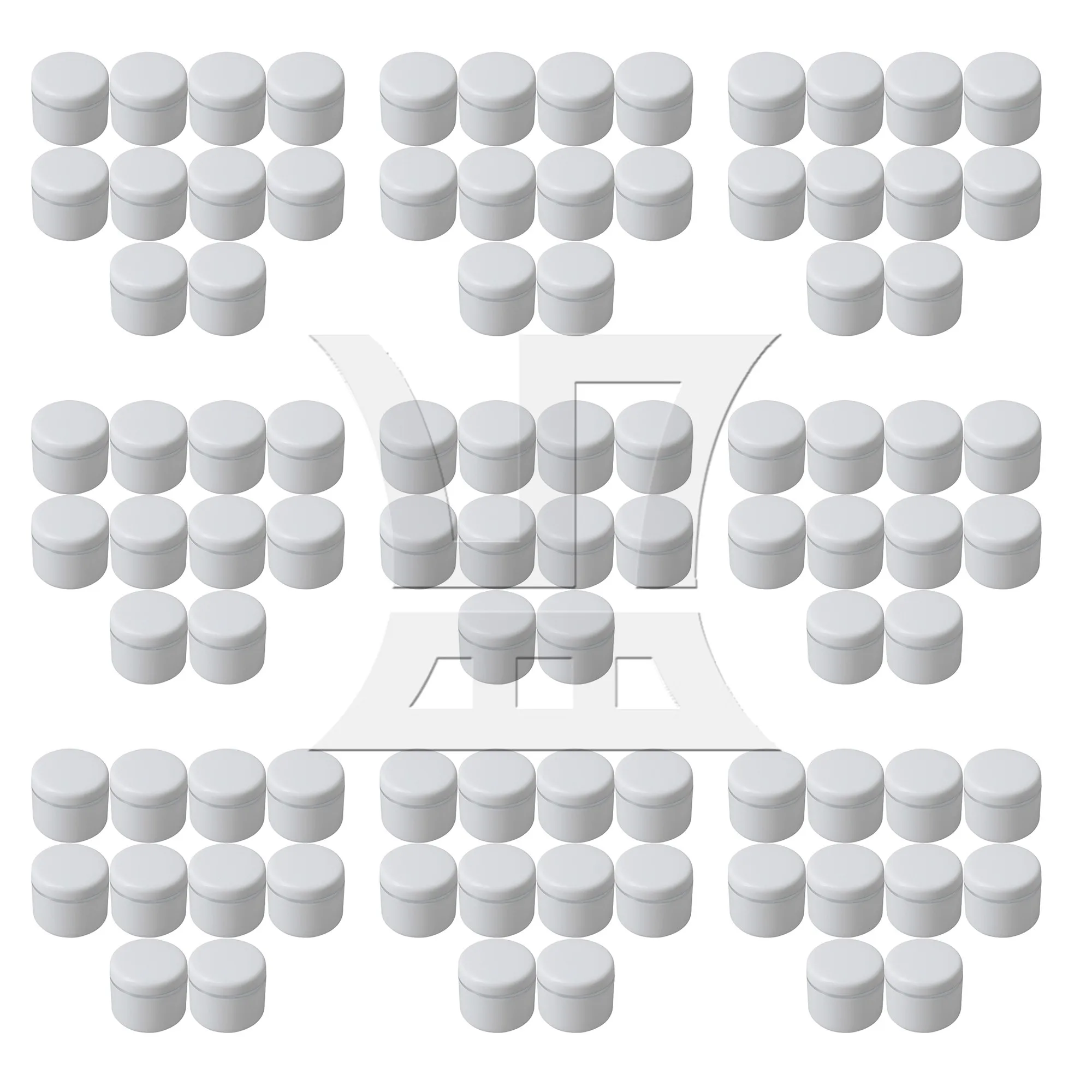 

BQLZR 90 Pcs Round Creams Containers Plastic Makeup Jar for Travel 30 Gram