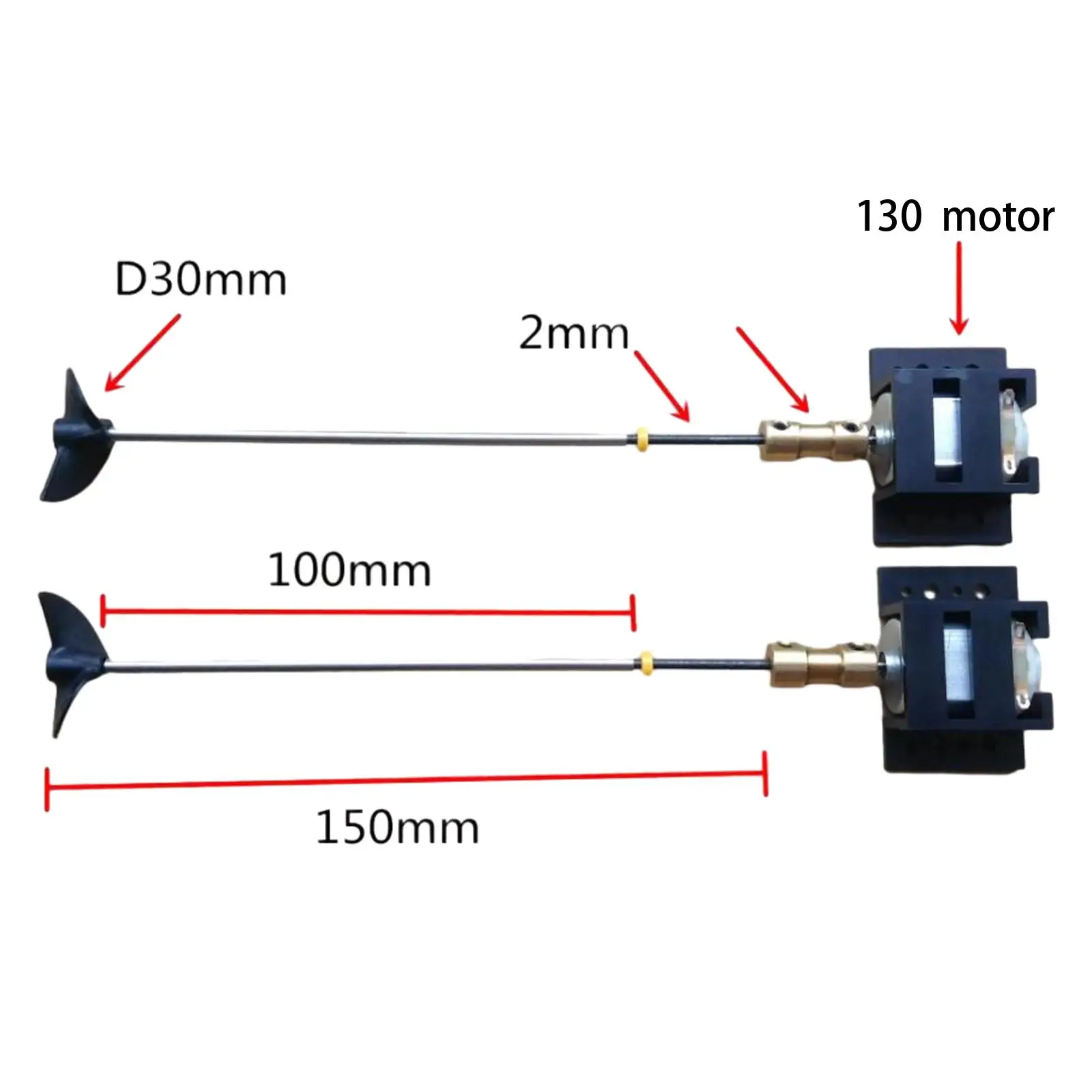 DIY RC Boat Motor Drive Set 15cm Shaft DIY RC Model Boat Ship Accessory 130 Motor Propellers Kits for Teens Adults Children