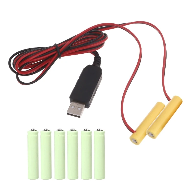 USB to 1.5V 3V 4.5V 6V AAA LR03 Battery Eliminators for LED Light Electronic Toy