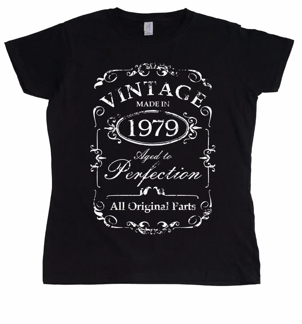 

Винтажная футболка с принтом 1979, летняя стильная новая хлопковая футболка с короткими рукавами в стиле ретро, модные крутые топы с принтом из 100% хлопка, рубашка