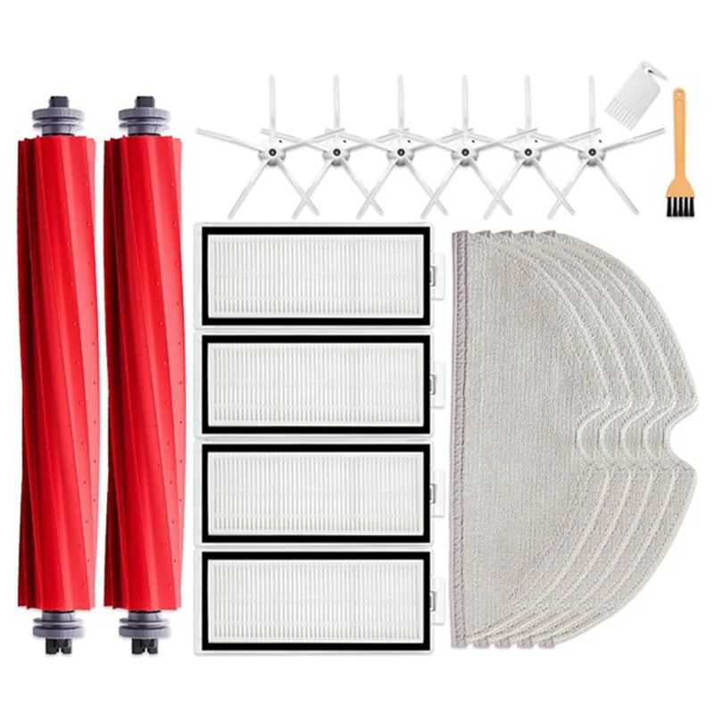 

Main Side Brush Hepa Filter Mop Rags for Roborock Q7 Max, Q7 Max+, T8 Robot Vacuum Cleaner Accessories Spare Parts B