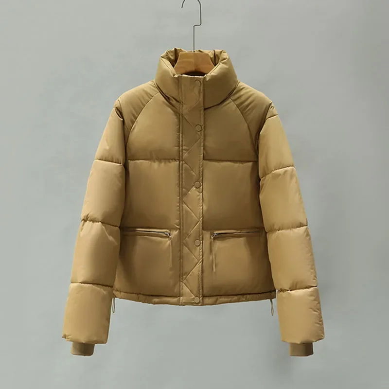 2024 New Autumn Winter Parka Jacket Women Casual Tops Women's Cotton-Padded Clothes Short Jacket Coats Female Outerwear Parkas